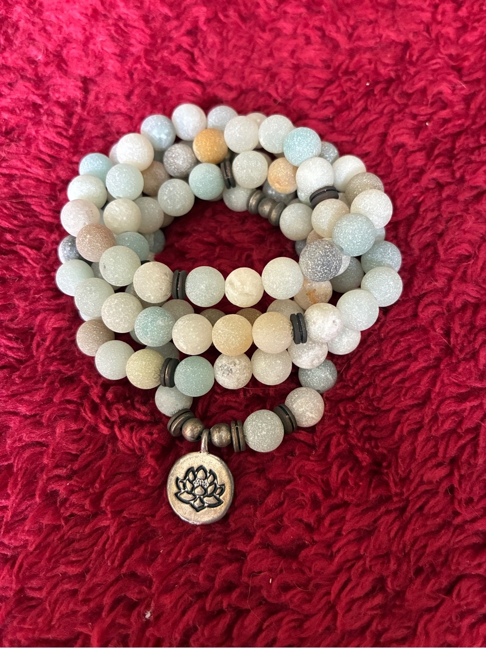 Amazonite mala bead wrap bracelet ( or necklace)